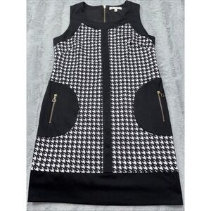 Versona Accessories Houndstooth Sleeveless Dress Large